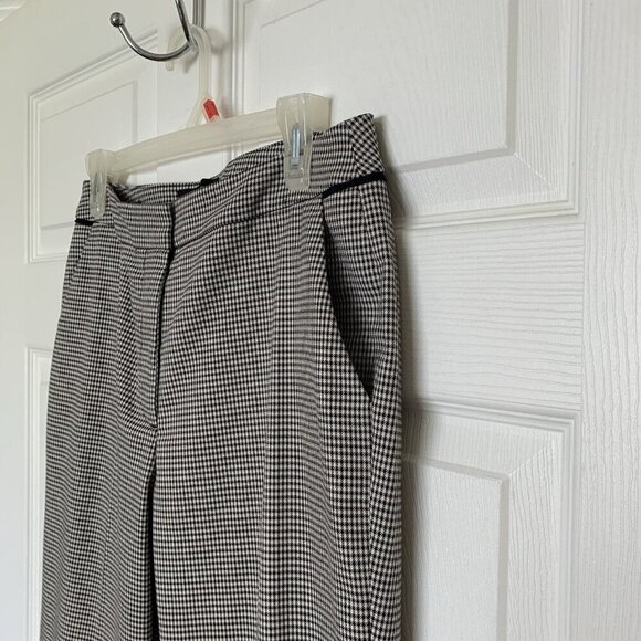 Talbots Heritage Pants Womens Size 8 Black Houndstooth Straight Leg - Picture 4 of 11